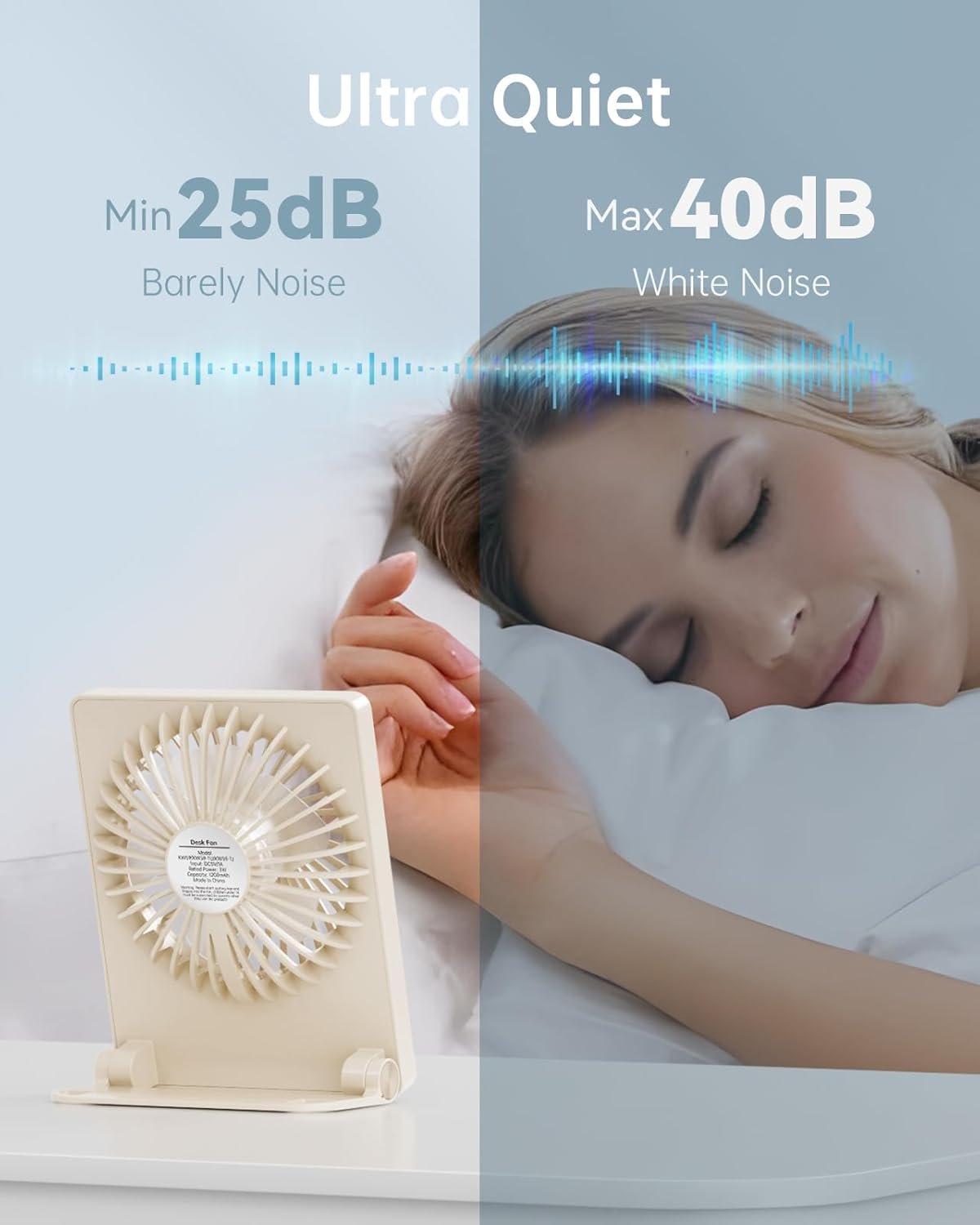 Portable & Rechargeable Desk Fan - Image 3