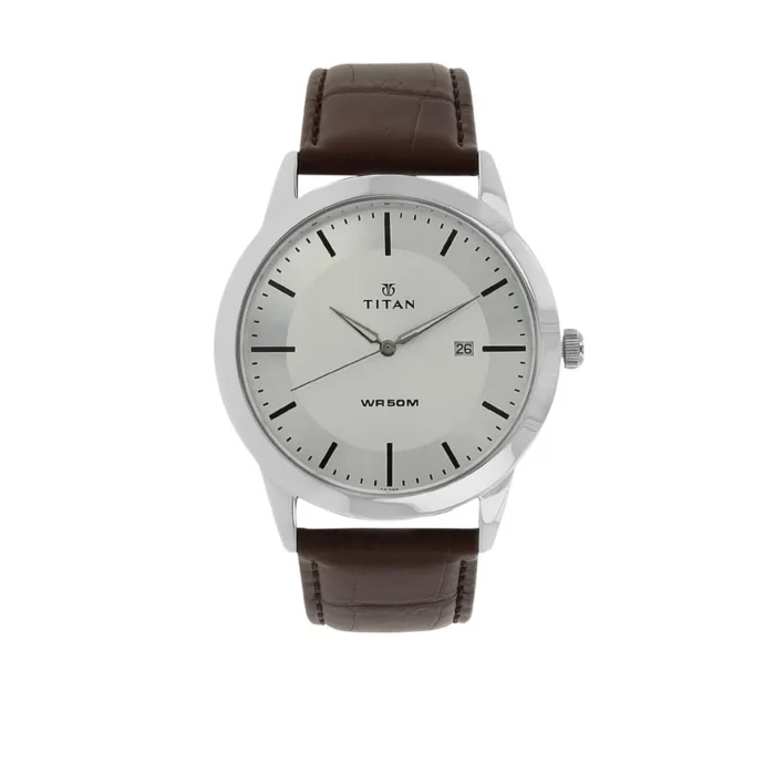 Titan Classique with Date Leather Strap watch
